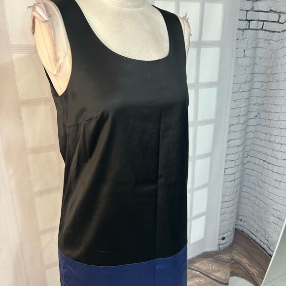 Theory Color Block satin sleeveless sheath Dress Size 6 - Picture 2 of 10